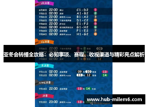 亚冬会转播全攻略：必知事项、赛程、收视渠道与精彩亮点解析