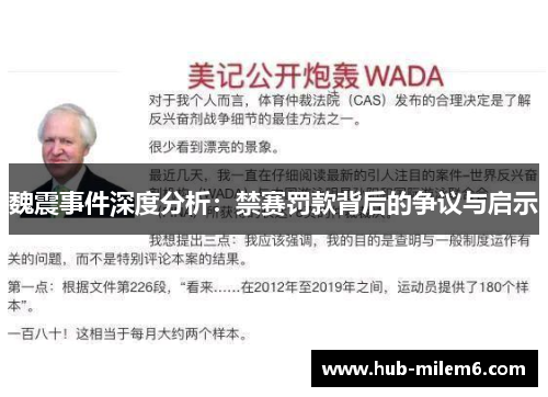 魏震事件深度分析：禁赛罚款背后的争议与启示